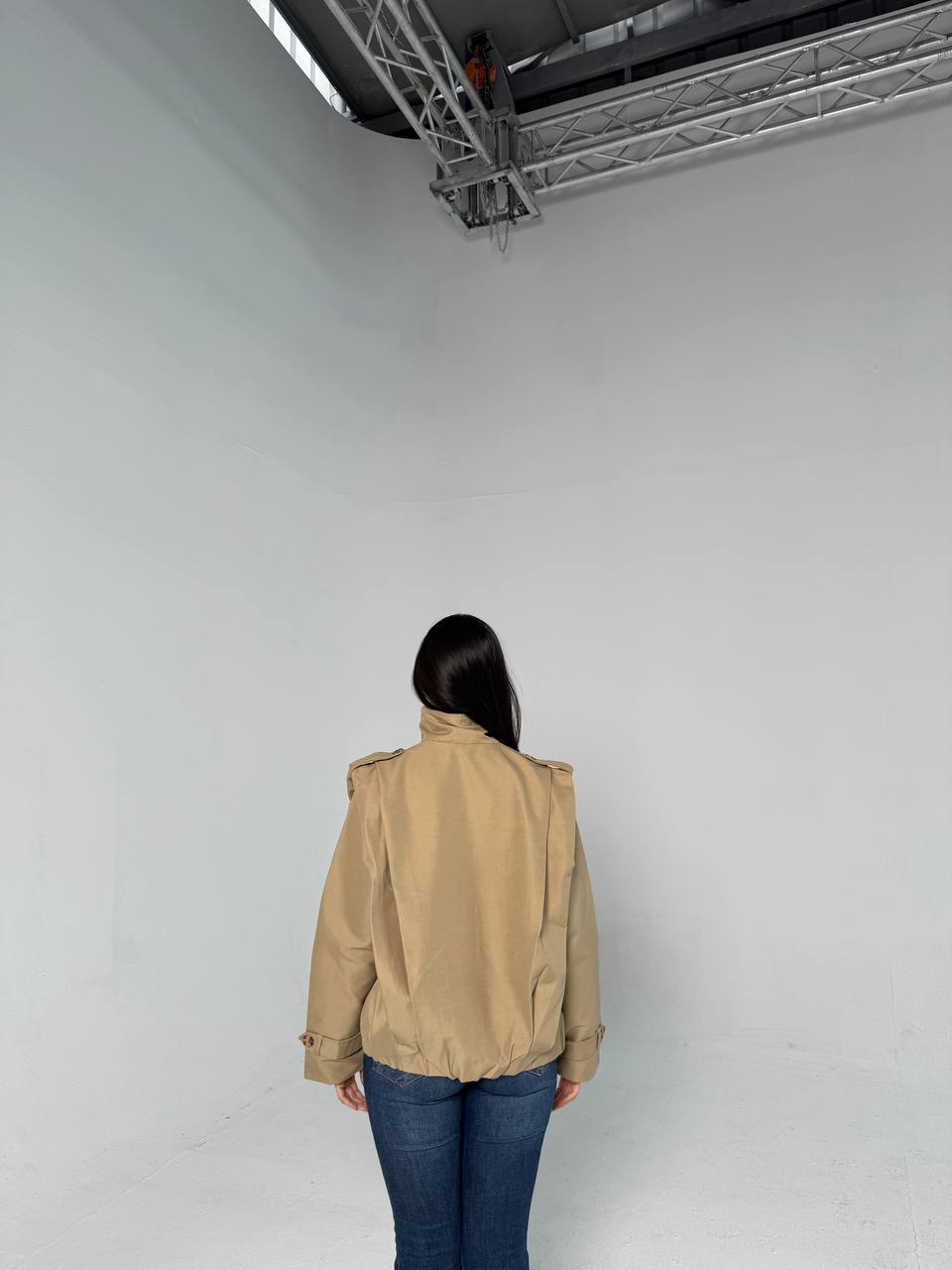 Biege Double-Gabardine Jacket