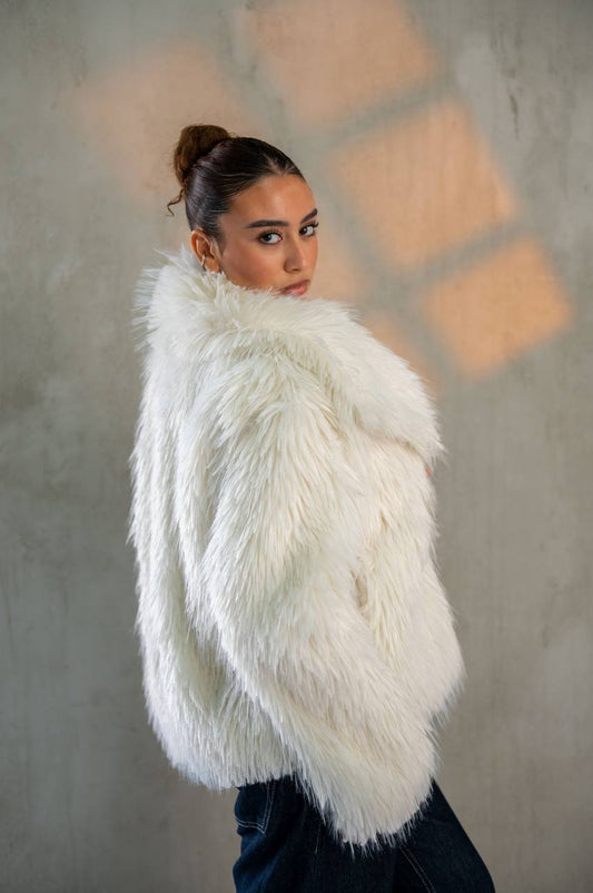 Yosi white Fur Jacket