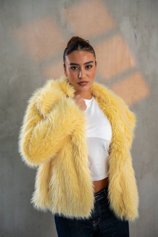 Yosi Yallow Fur Jacket