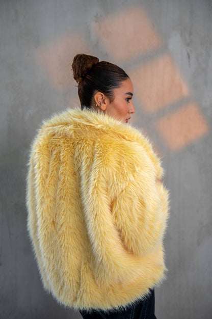 Yosi Yallow Fur Jacket