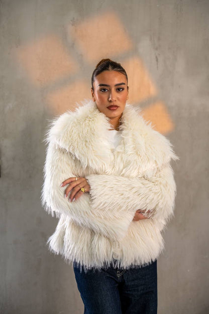 Yosi Off-White Fur Jacket