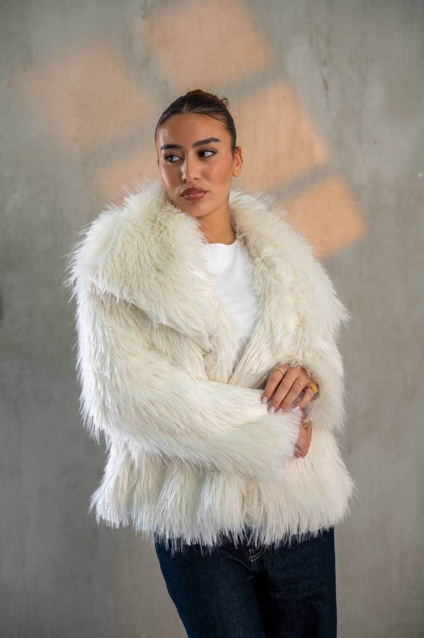 Yosi Off-White Fur Jacket