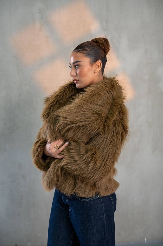 Yosi Brown Fur Jacket