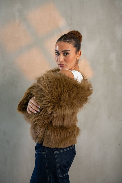 Yosi Brown Fur Jacket