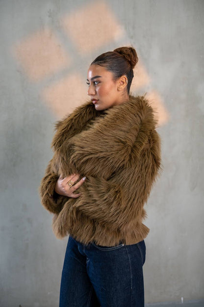 Yosi Brown Fur Jacket
